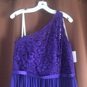 David’s Bridal Long Regency Lace Bridesmaid Dress